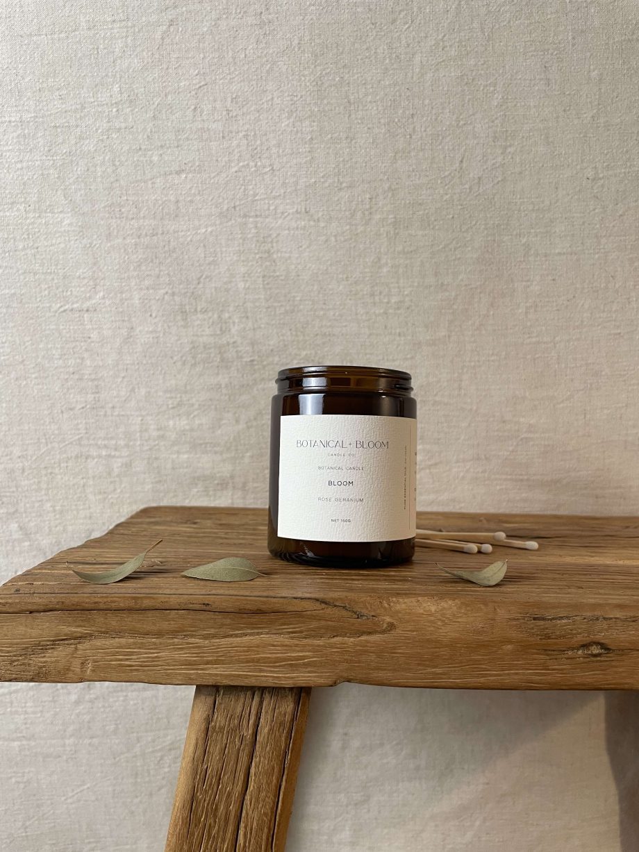 Bloom Candle -Rose Geranium