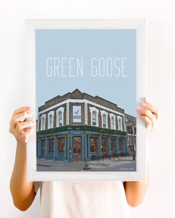 Green Goose Pub, Bow - Art Print