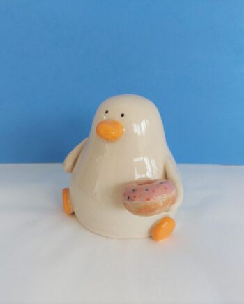 Duncan Doughnuts - Handmade Ceramic Duck
