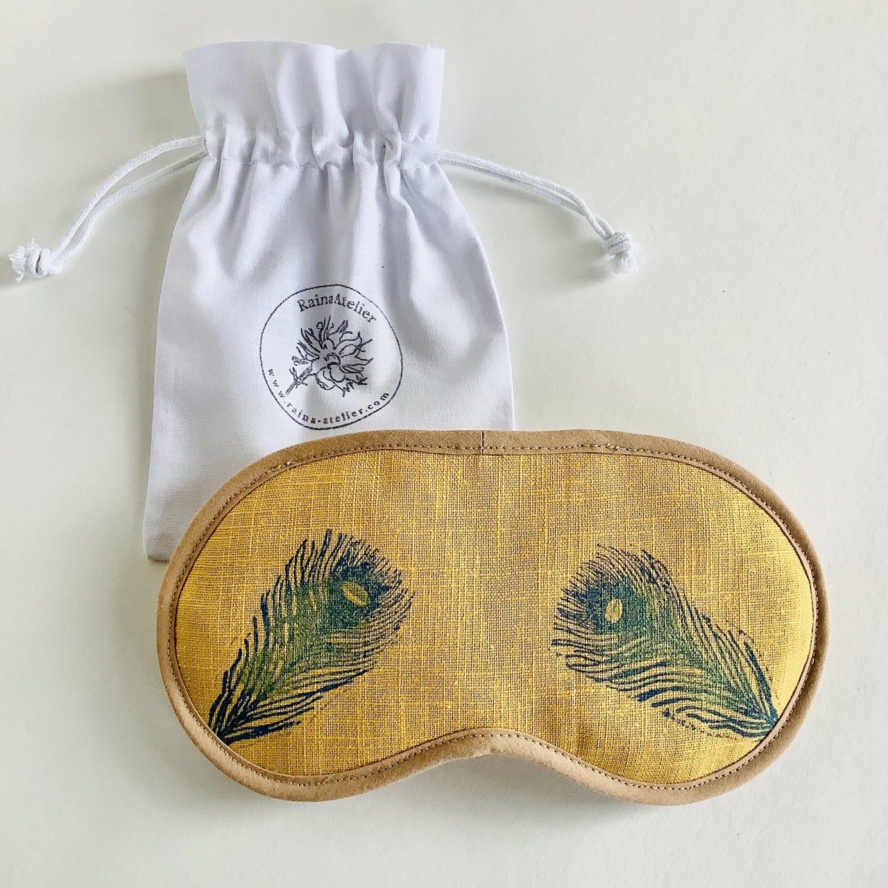 Ochre Yellow Linen Lavender Infused Eye Mask Urban Makers