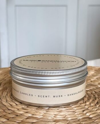 Musk and Sandalwood 3 Wick Soy Candle