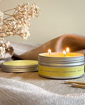 Aromatherapy Lemongrass 3 Wick Soy Candle