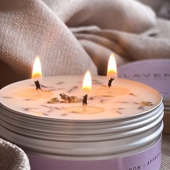 Aromatherapy Lavender 3 Wick Soy Candle