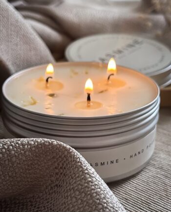 Jasmine 3 Wick Soy Candle in a Tin