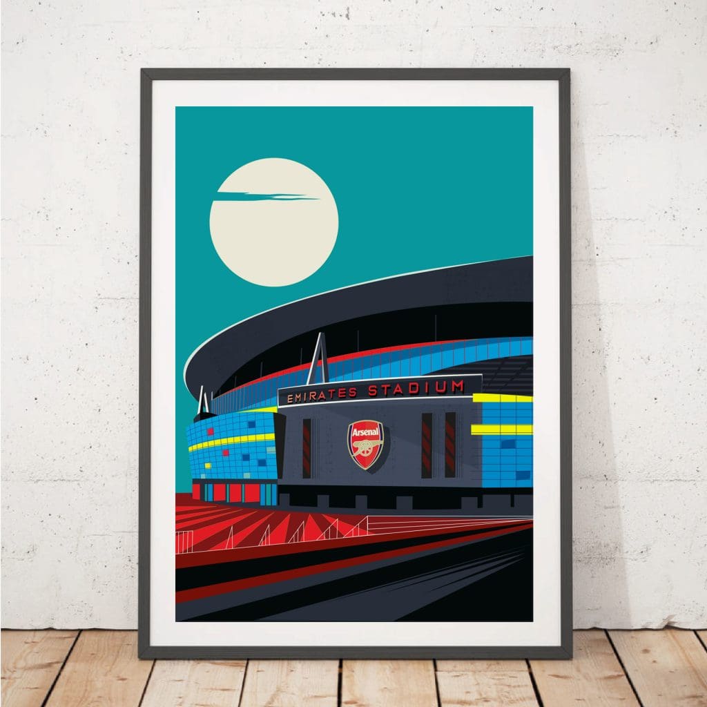 Arsenal Emirates Stadium Illustrated Art Print Urban Makers