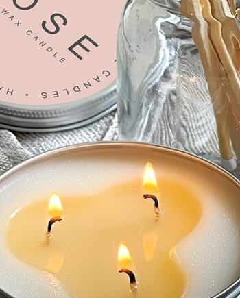 Rose - Three Wick Soy Candle in a Tin