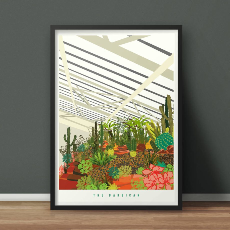 The Barbican Conservatory Illustrated Art Print by Eye for London Prints