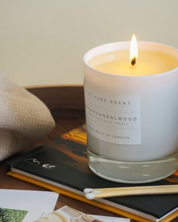 Musk and Sandalwood Soy Candle in a Glass -Urban Makers