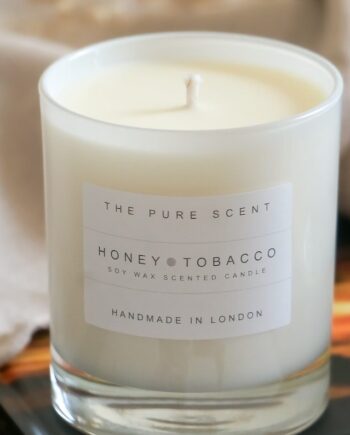 Honey and Tobacco Soy Candle in a Glass