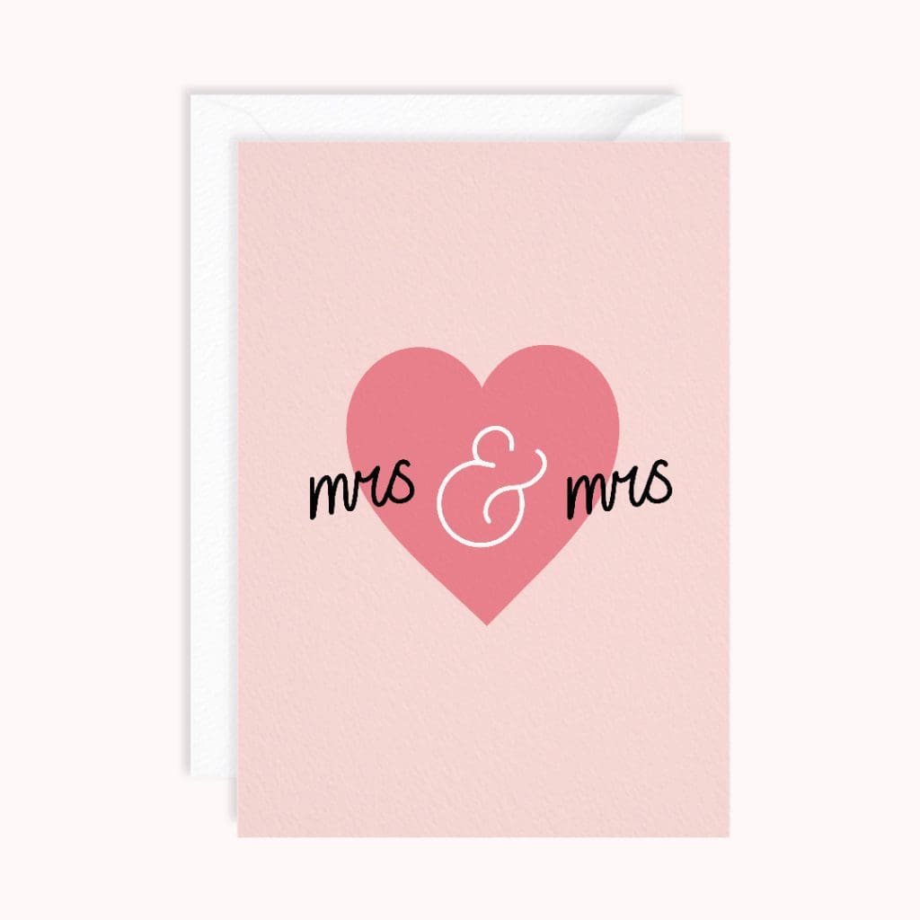 Mrs and Mrs Card | Wedding Card – Urban Makers