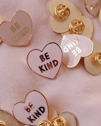Be Kind Pin Badge | Enamel Lapel Kindness Heart Pin