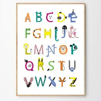 Animal Alphabet Print