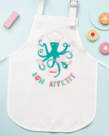 Children's Apron - Bon Appetit Octopus