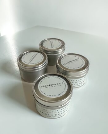 Sage andSea Salt Candle - 50g Mini Soy Candles in a Tin