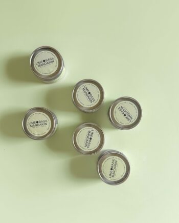 Lime Basil and Mandarin - 50g Mini Soy Candles in a Tin
