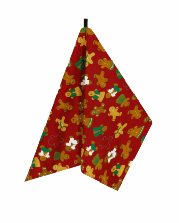 Gingerbread organic cotton tea towel