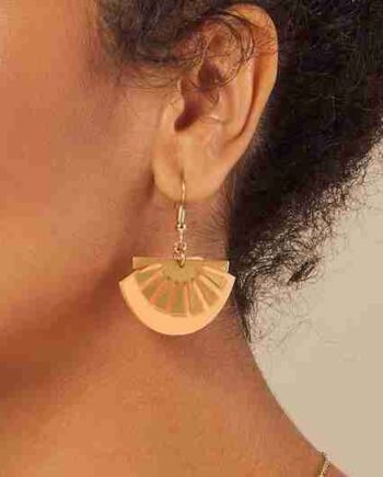 Sunset Statement Earrings – Brass Art deco Earrings