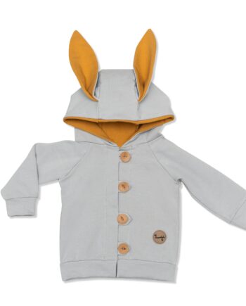 Baby and Toddler Grey Rabbit Hoodie