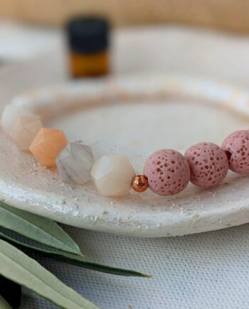 Aromatherapy Lava Bead Gemstone Beaded Bracelet