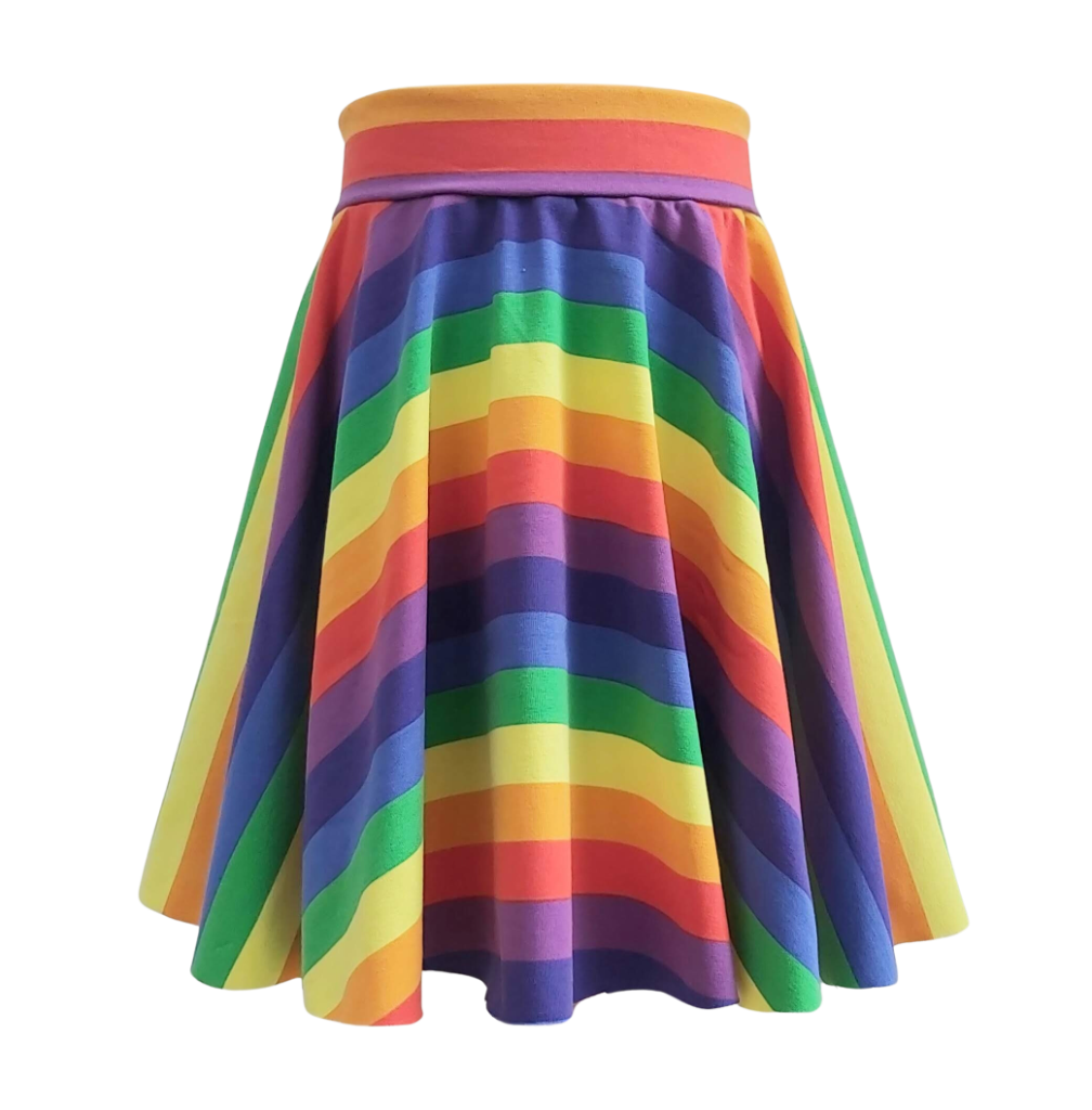 Rainbow jersey circle skirt Urban Makers