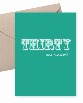 30th birthday card - 30 and fabulous