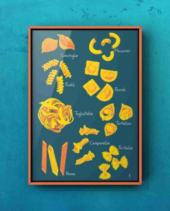 A Selection of Pasta Art Print