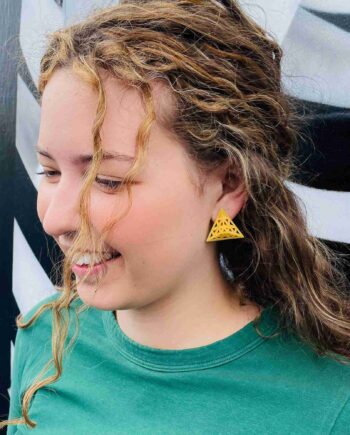 Geometric Triangle Stud Earrings
