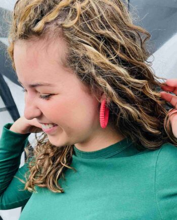 Large Stripe Hoop Earrings