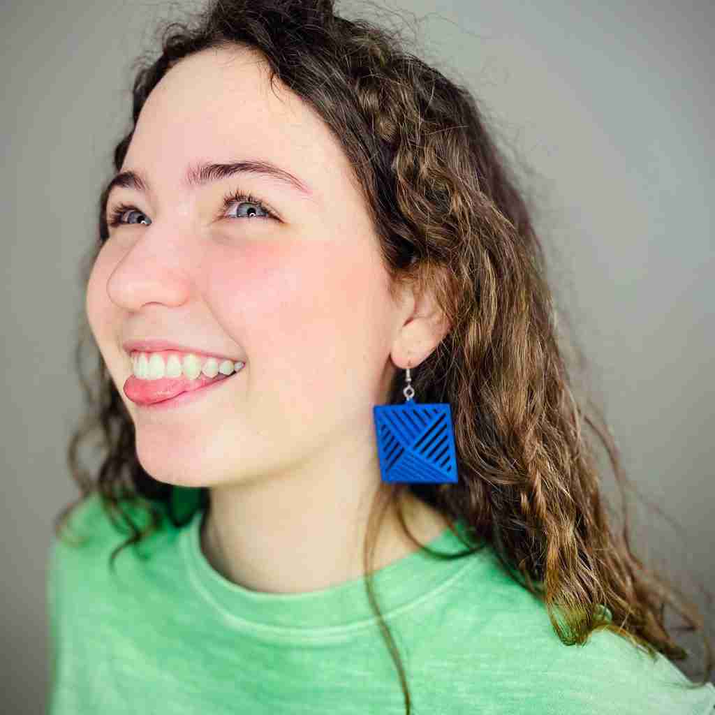 Large Stripe Square Earrings Urban Makers