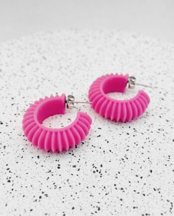 Mini Hoop Stripe Earrings