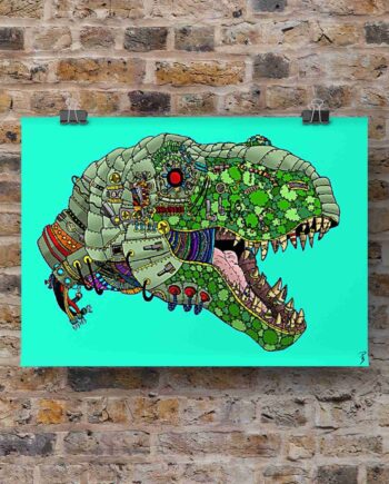 Tyrannosaurus Rex 2.0 Landscape Art Print