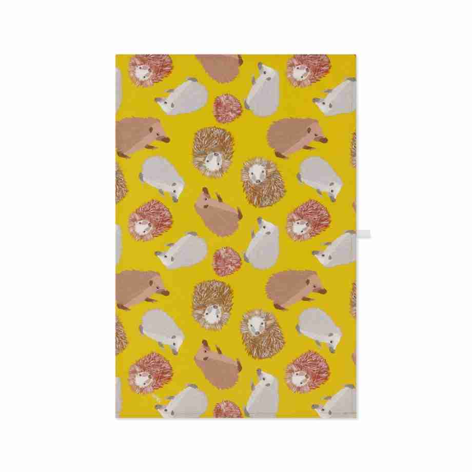 Hedgehogs organic cotton tea towel from Ummpixies