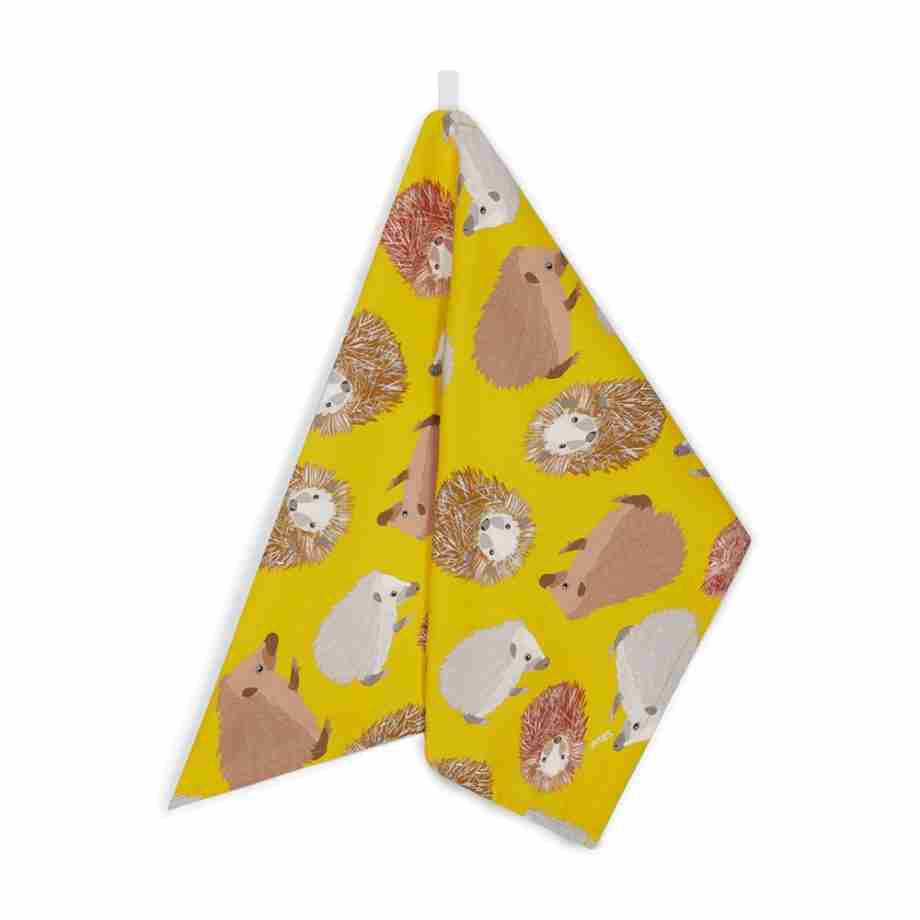 Hedgehogs organic cotton tea towel from Ummpixies