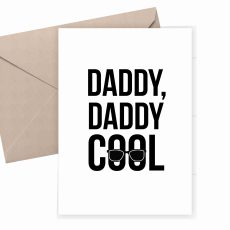 WaterFloral MockUp daddy cool father's Day card - black and white father's day card - Urban Makers