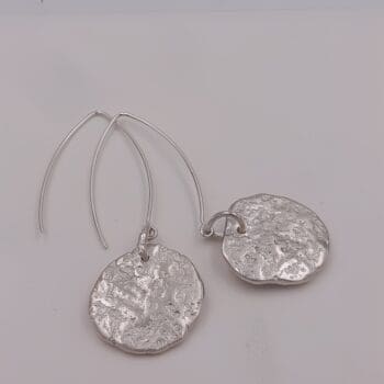 Molten Silver Drop Earrings