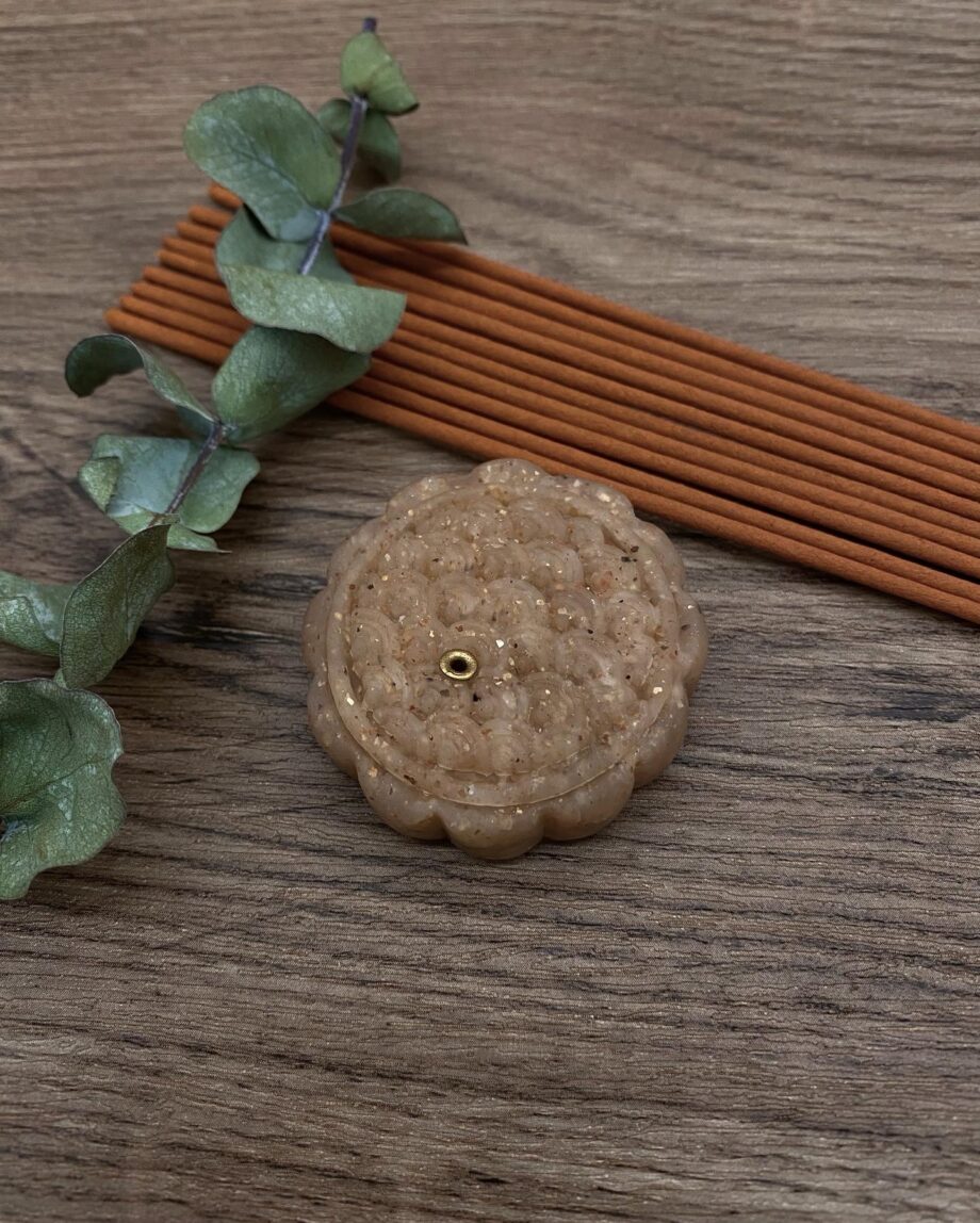 Orange Mooncake Incense Holder