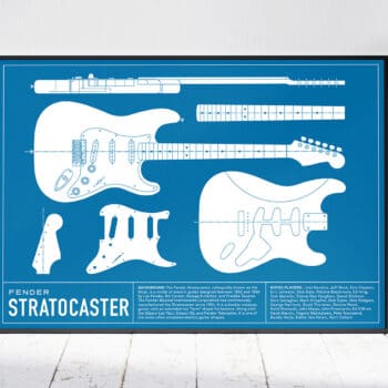 Fender Stratocaster Guitar Screen Print