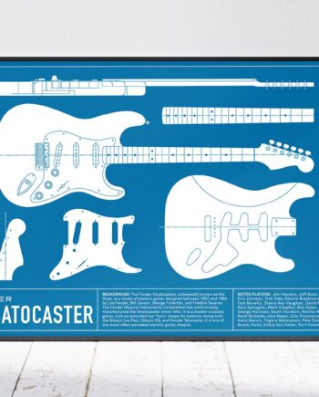 Fender Stratocaster Guitar Screen Print