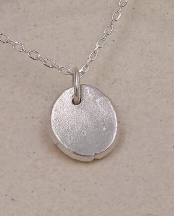 Molten Silver Droplet Pendant
