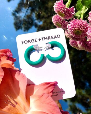 Small Turquoise Hoop Earrings