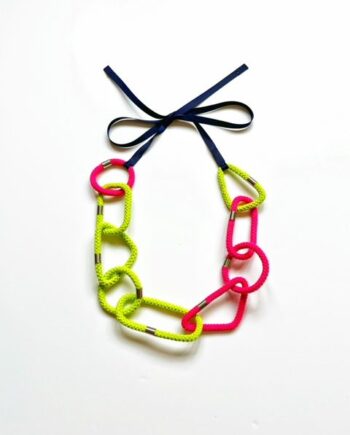 MoMA Necklace - Geometric Shaped Cotton Rope Statement Necklace