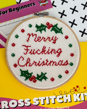 Merry F*cking Christmas Cross Stitch Kit