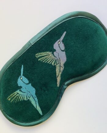 Green Velvet Hummingbirds lavender infused eye mask