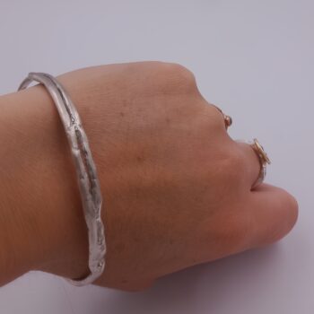 Molten Silver Bangle