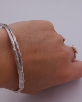 Molten Silver Bangle