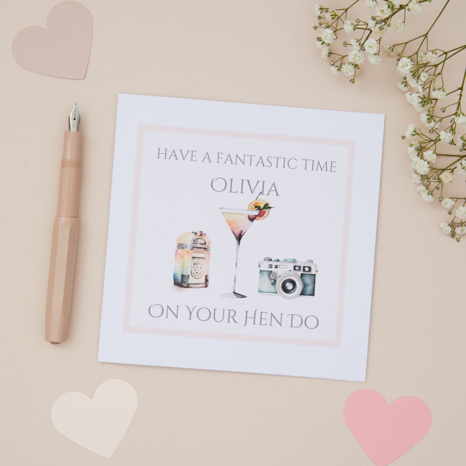 Personalised Hen Do Bridal Shower Card