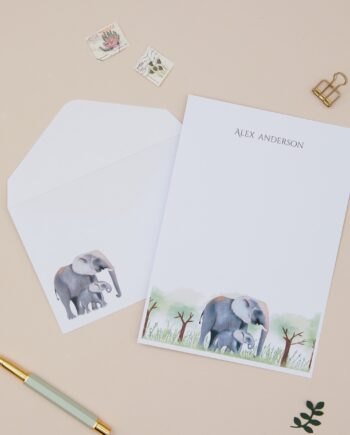 Personalised Elephant-Inspired Letter Writing Set - Urban Makers