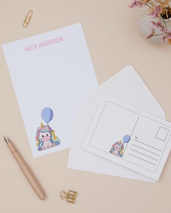 Personalised Unicorn Letter Writing Set