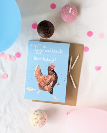 Chicken card - Have an eggsellent birthday 