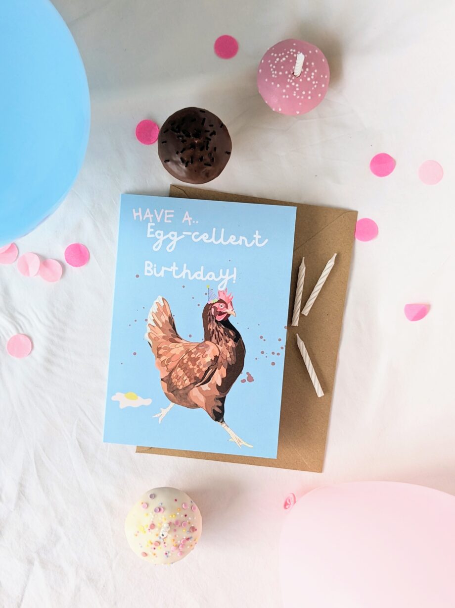 Chicken card - Have an eggsellent birthday 